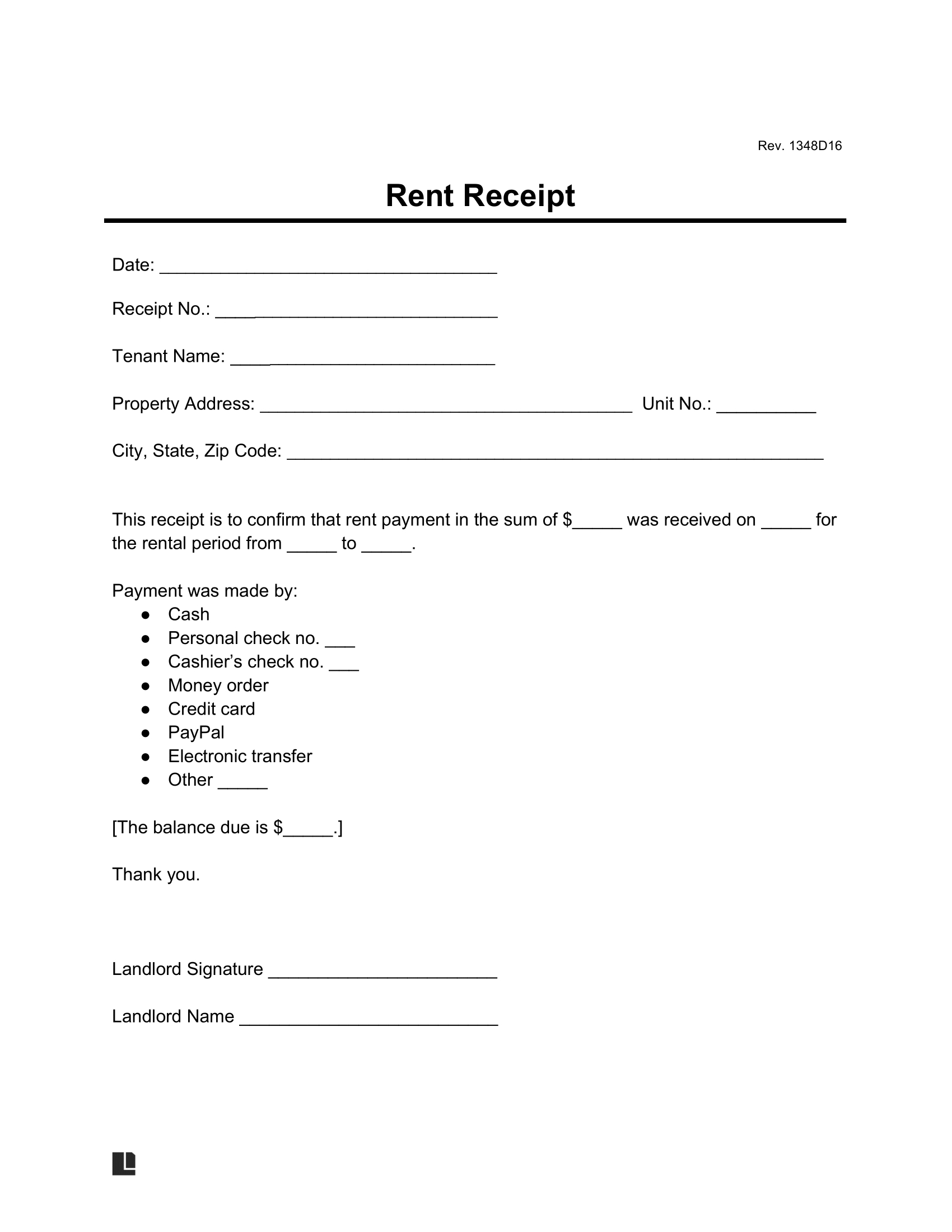 Free Rent Receipt Template | Pdf &amp;amp; Word throughout FREE Printable Blank Rent Receipts