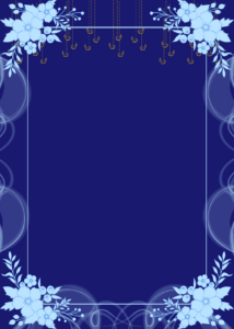 Free Royal Blue Background Invitation Template To Edit Online with Free Printable Blank Wedding Invitation Templates Royal Blue