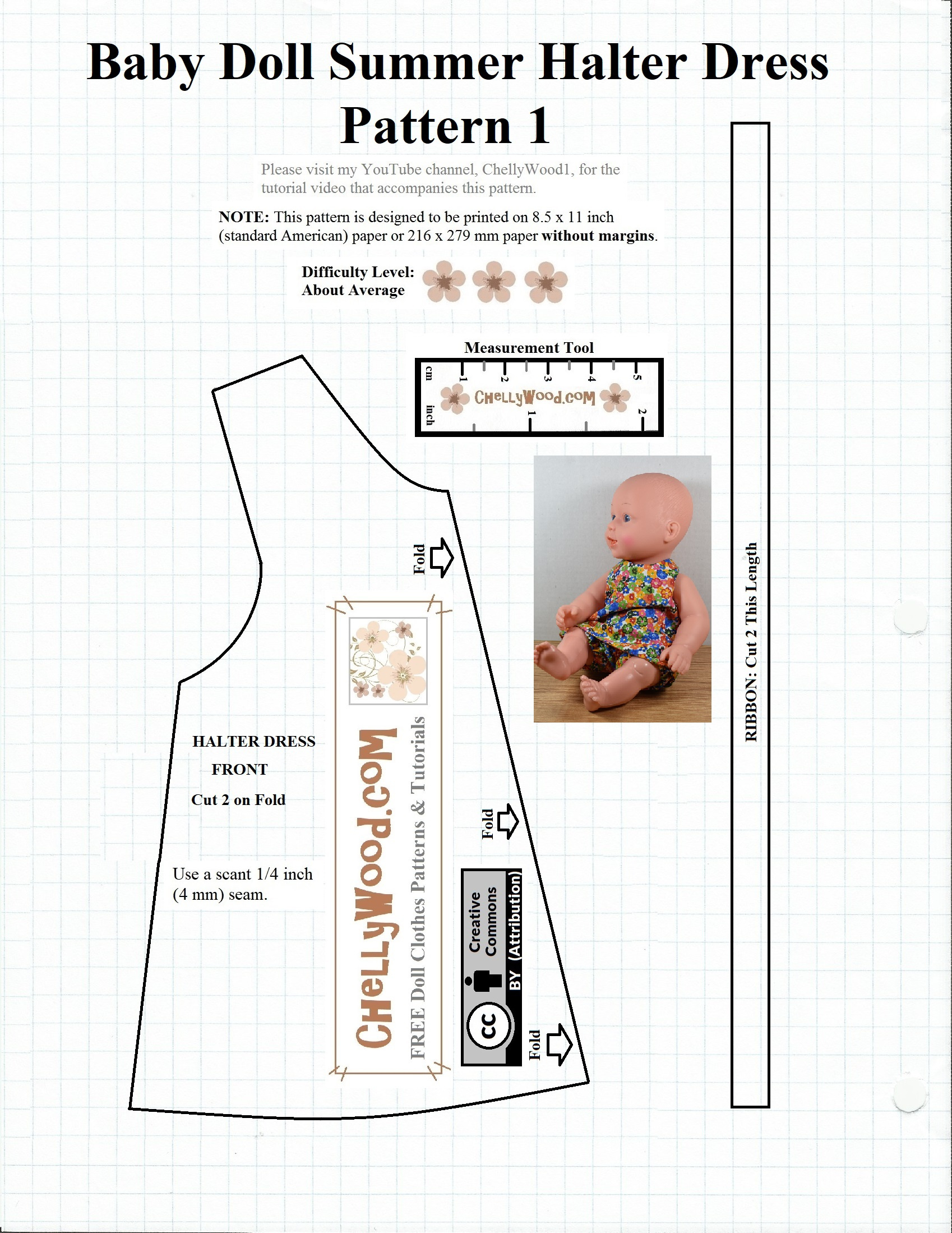 Free #Sewing Pattern For Baby #Dolls @ Chellywood #Crafts with Free Printable Blythe Doll Clothes Patterns Free