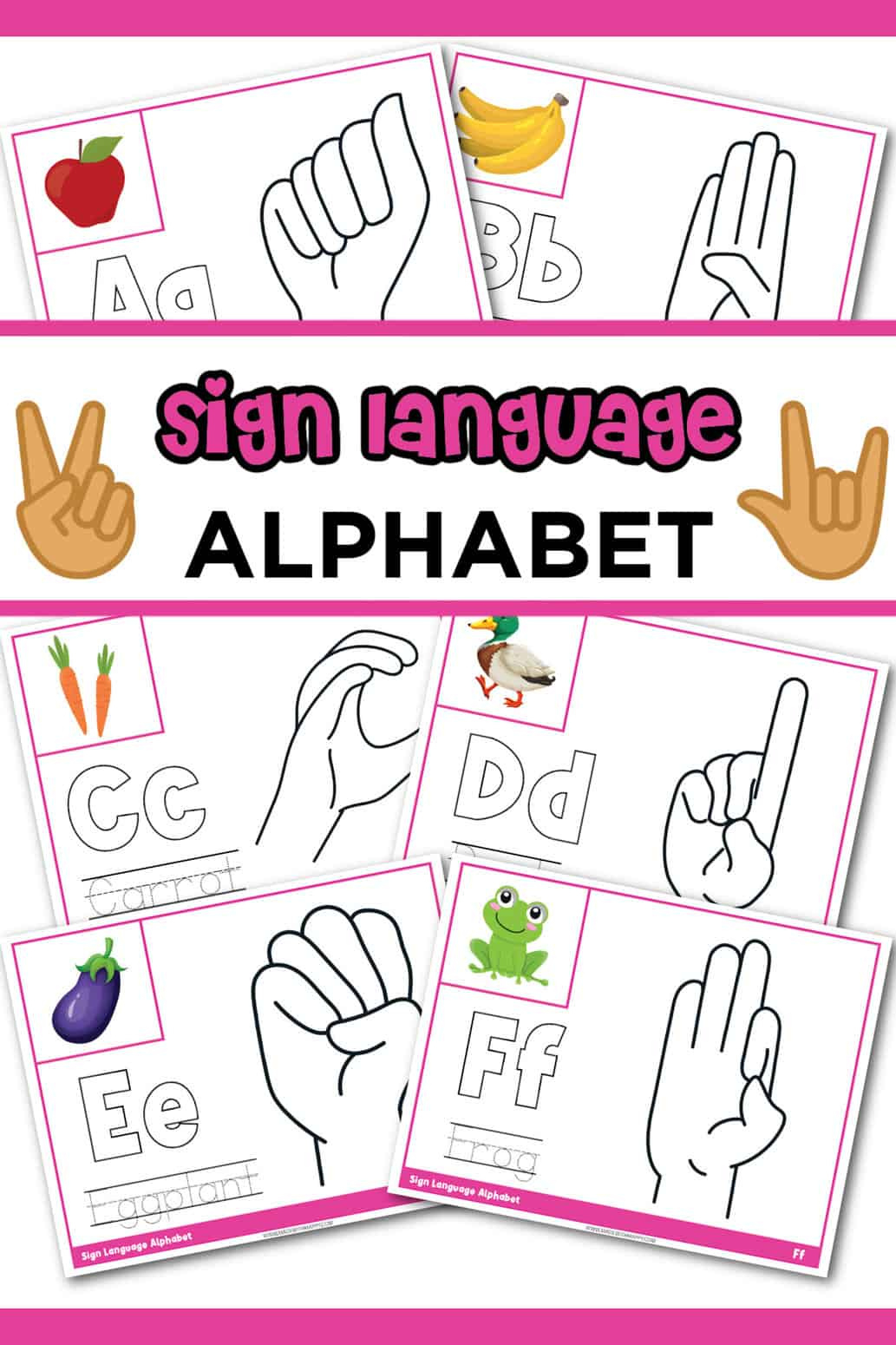 Free Sign Language Alphabet Printable - Made With Happy pertaining to FREE Printable ASL Alphabet Printable