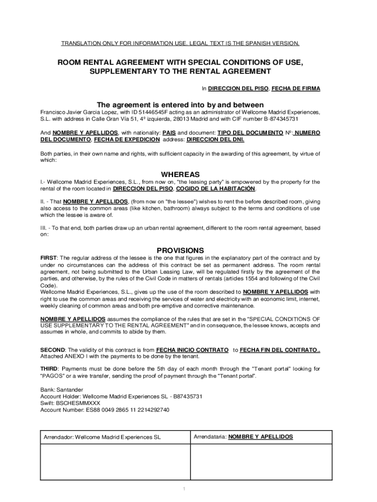 Free Spanish Rental Agreement Pdf: Fill Out &amp;amp; Sign Online | Dochub for Free Printable Basic Rental Agreement In Spanish