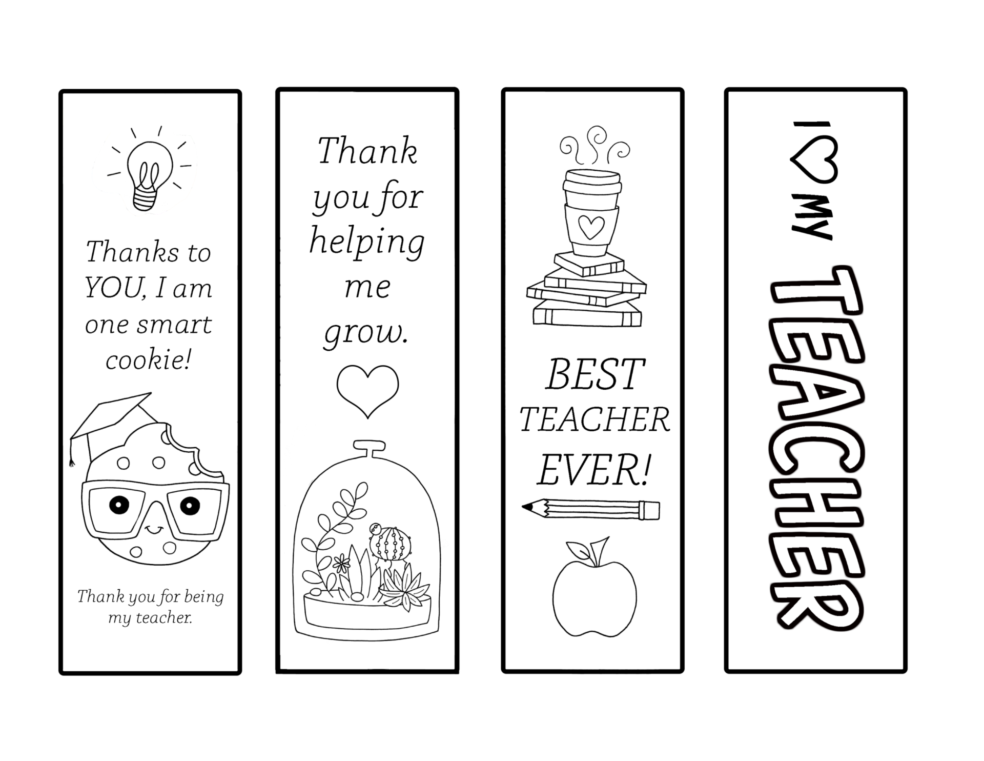 Free Teacher Appreciation Week Printables! ⋆ The Hollydog Blog with FREE Printable Bookmarks For Teachers