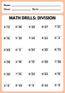 Free To Edit And Print Division Worksheet Templates | Canva with regard to FREE Printable Basic Division Worksheets