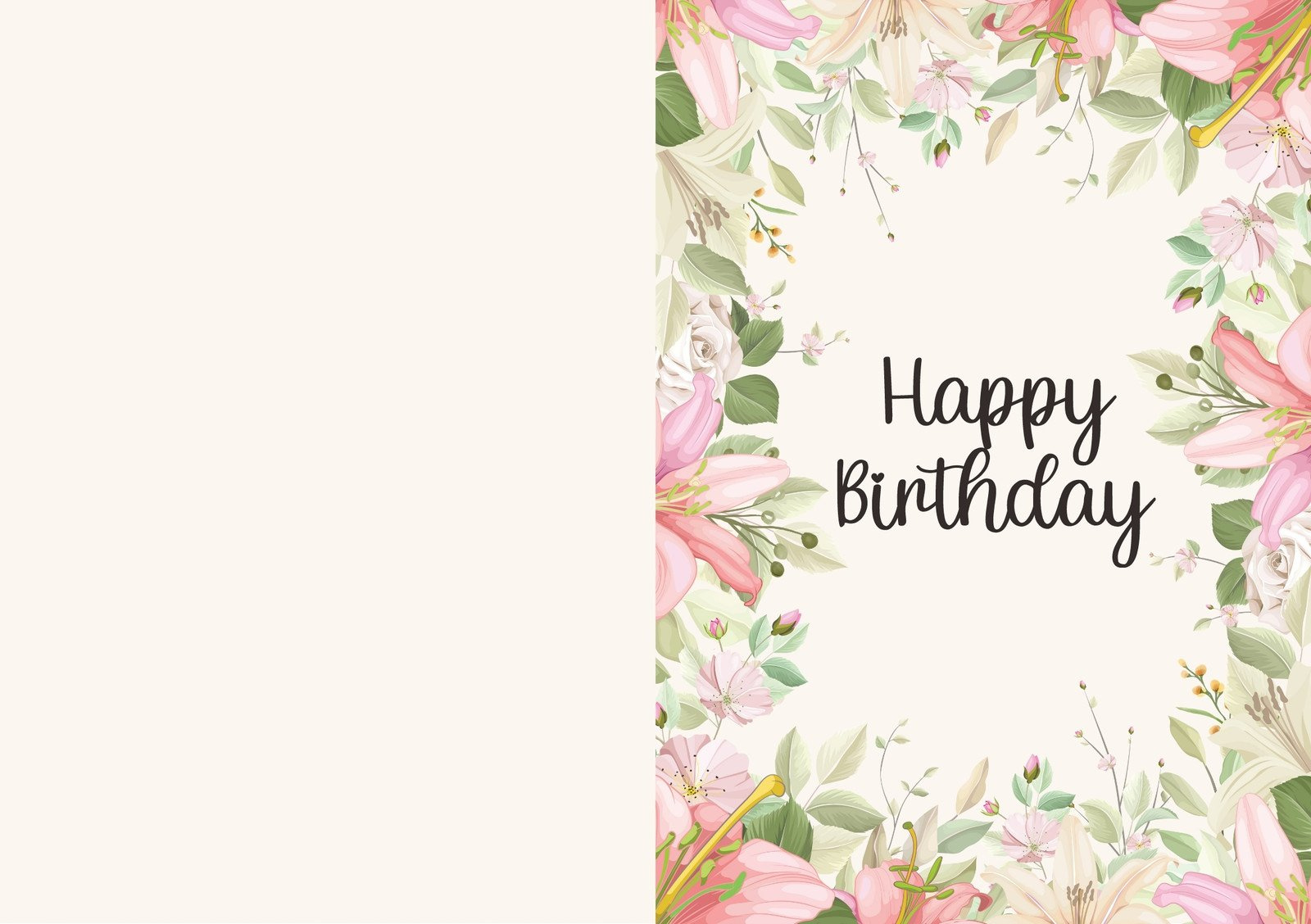 Free To Personalize Folded Birthday Card Templates | Canva intended for FREE Printable Birthday Cards For Aunt
