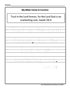 Free Tracing Bible Verses For Kids | Lifeandhomeschooling for FREE Printable Bible Verses Handwriting