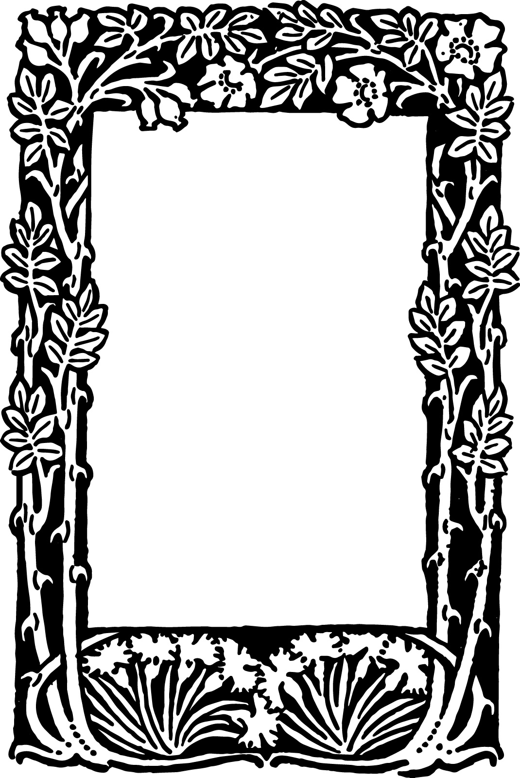 Free Vector – Floral Border Frame with Free Printable Borders And Frames Clip Art