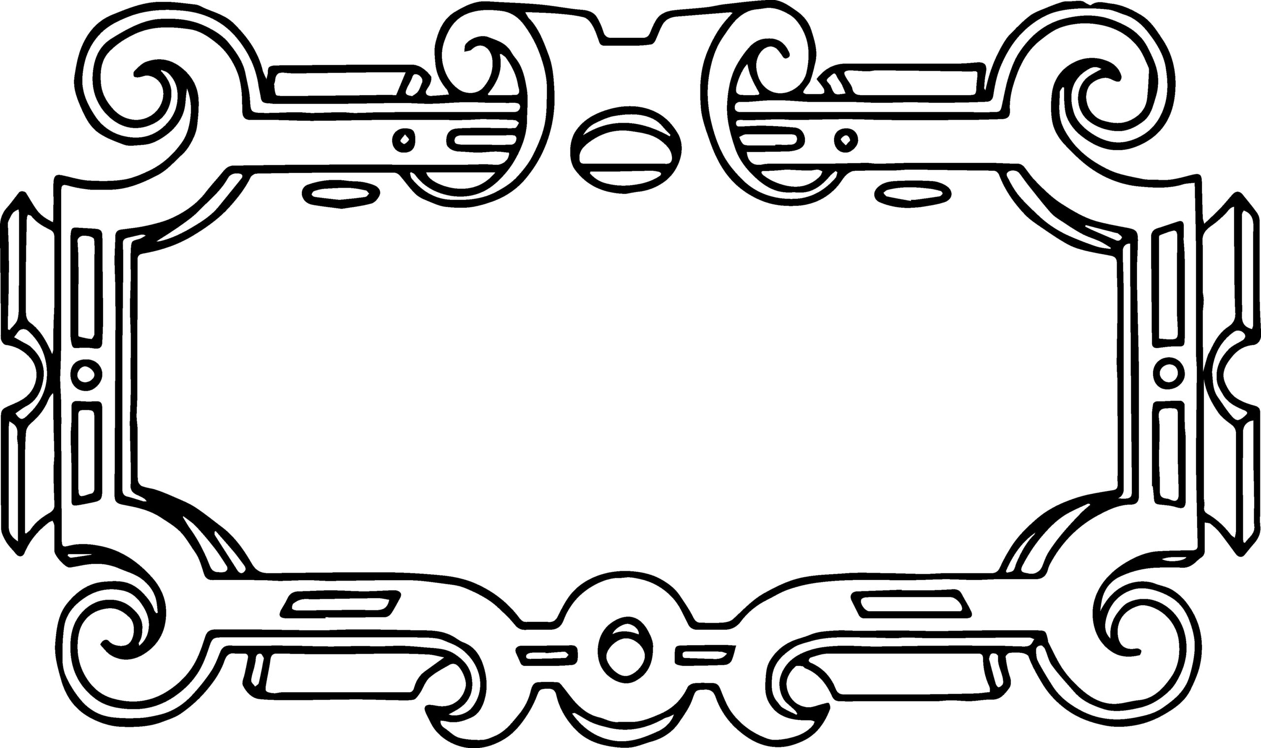 Free Vector – Ornate Frame Border Clip Art Image inside Free Printable Borders And Frames Clip Art