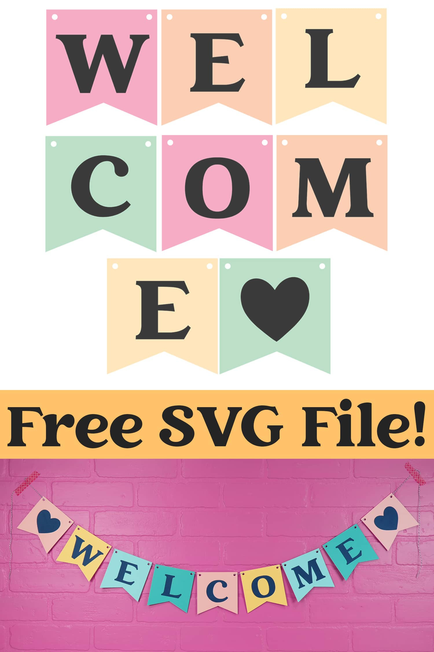 Free Welcome Banner Svg File - Happiness Is Homemade inside Free Printable Banners And Signs