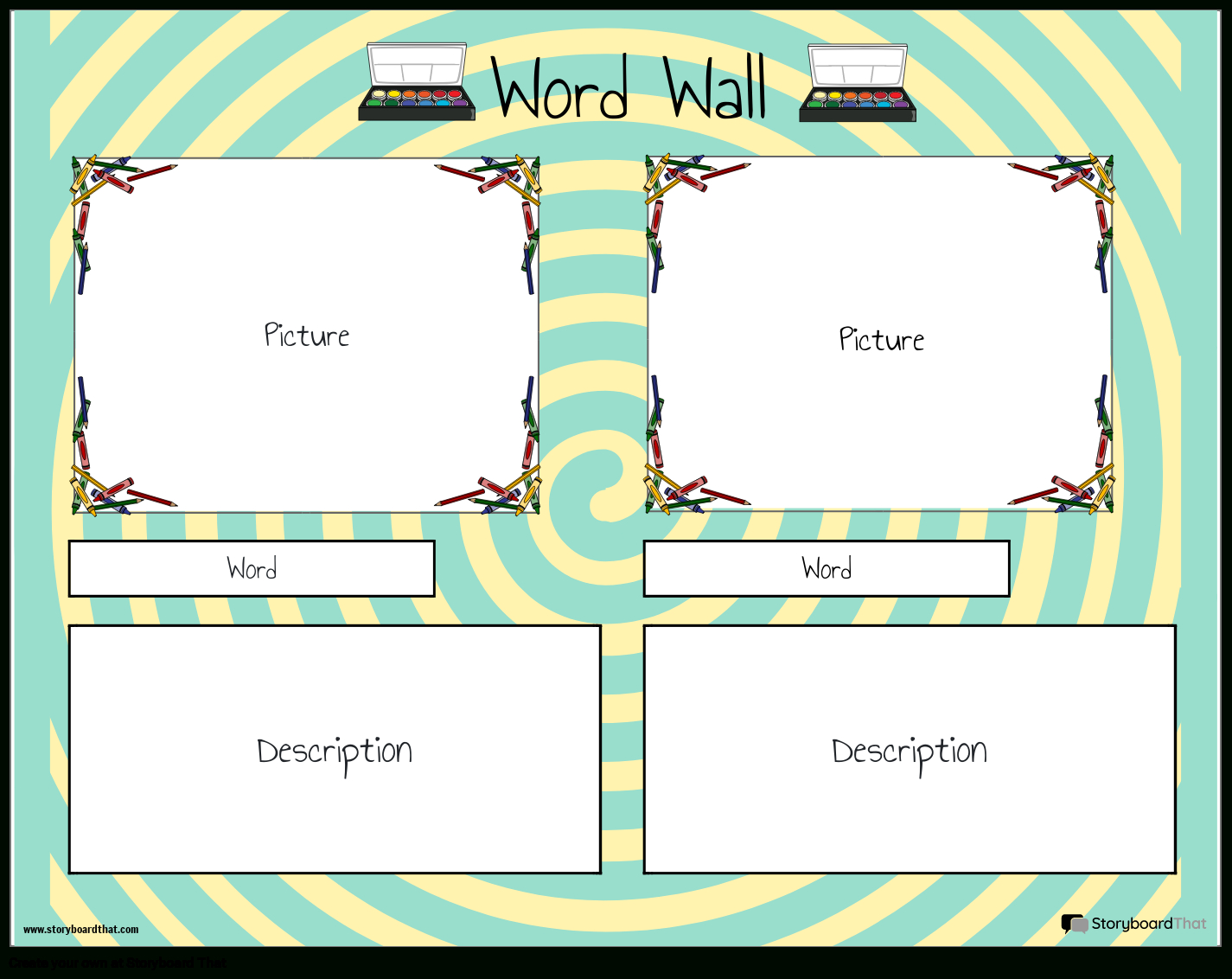 Free Word Wall Templatesstoryboard That: 2025 for FREE Printable Blank Word Wall Template Printable