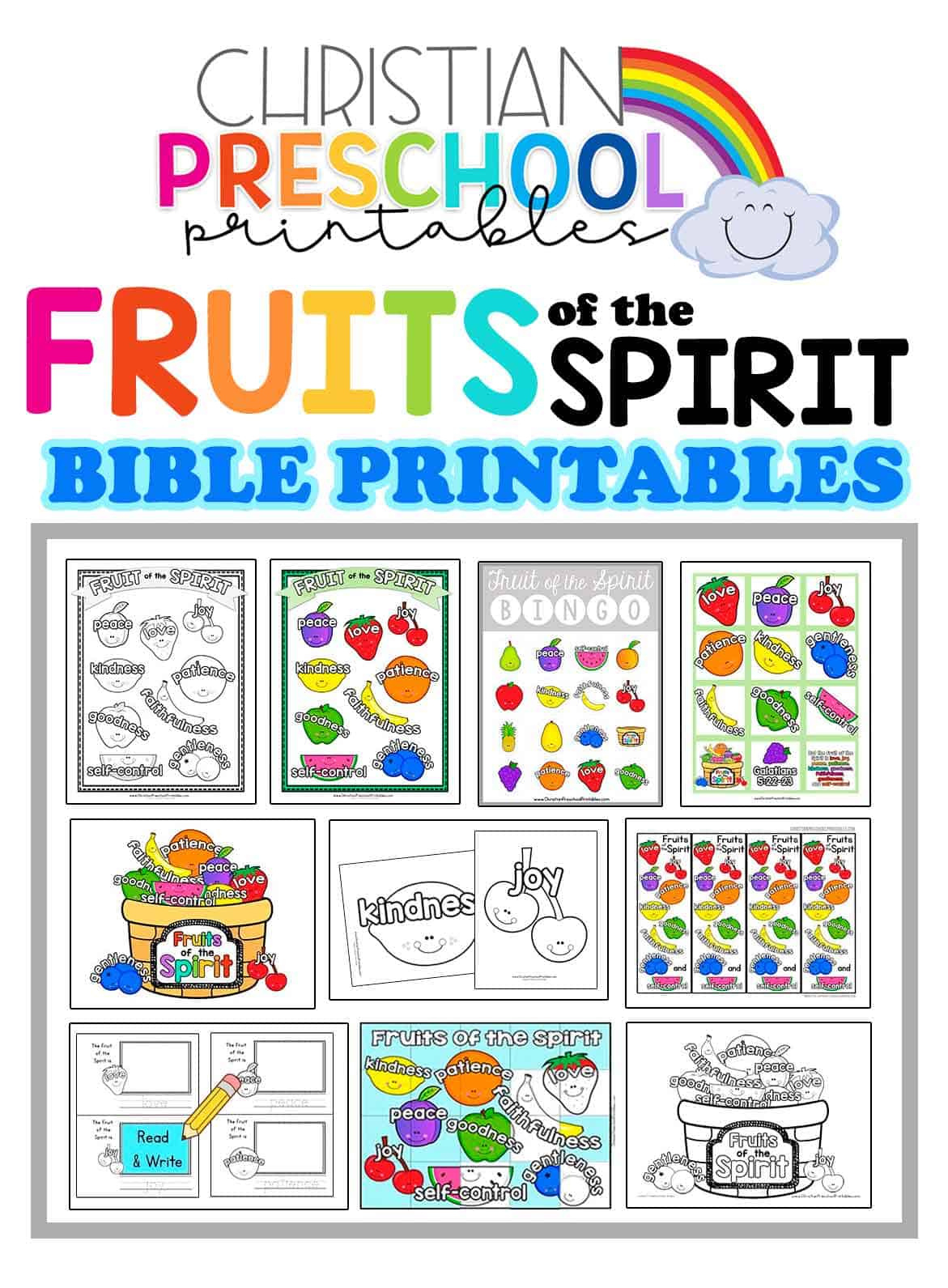 Fruit Of The Spirit Printables - Christian Preschool Printables throughout FREE Printable Bible Worksheets For Preschoolers