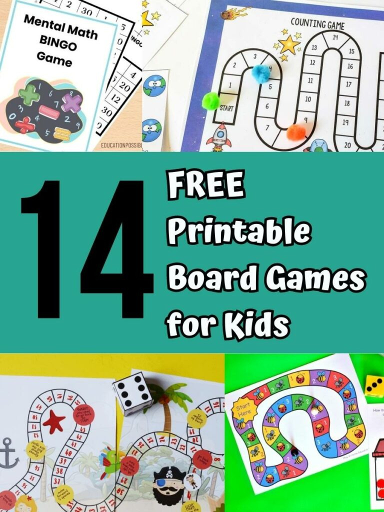 Fun &amp;amp; Educational Free Printable Board Games For Kids throughout Free Printable Board Games For Kindergarten