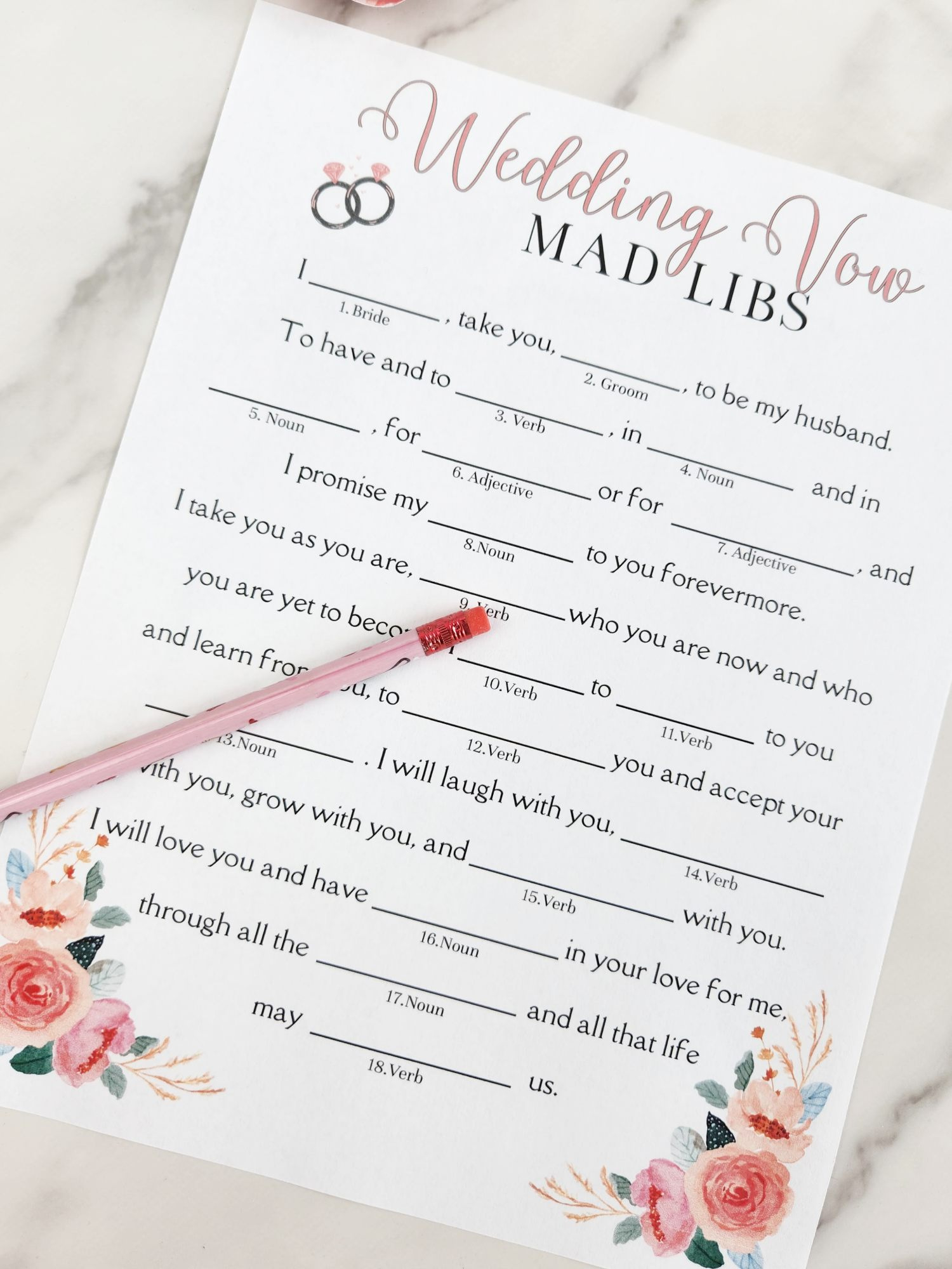 Fun Mad Libs For Bridal Shower Free Printable - Leap Of Faith Crafting pertaining to FREE Printable Bridal Mad Libs