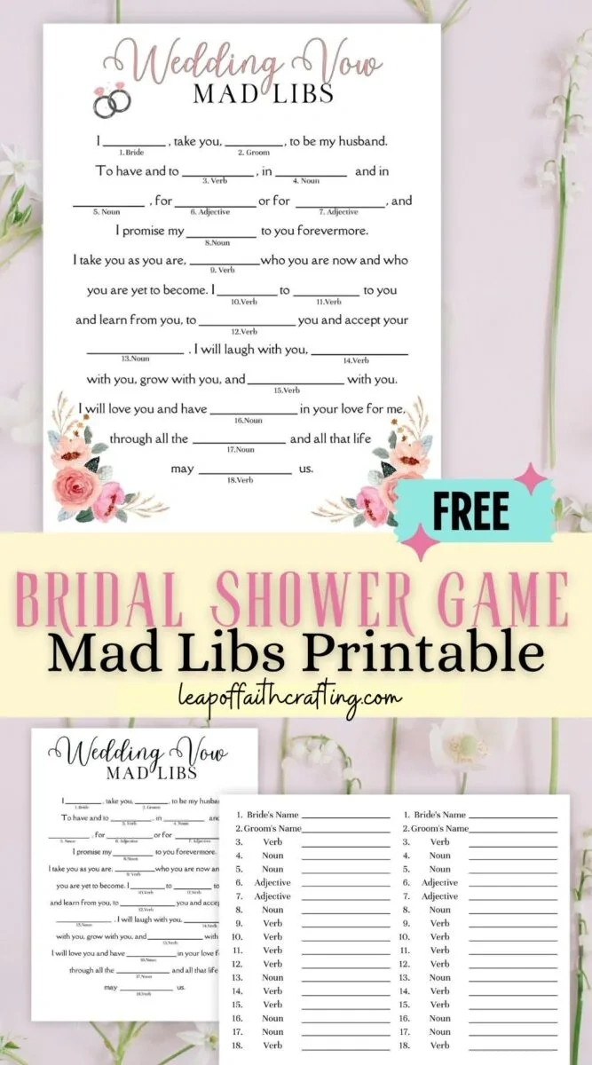 Fun Mad Libs For Bridal Shower Free Printable - Leap Of Faith Crafting with regard to Free Printable Bachelorette Mad Libs