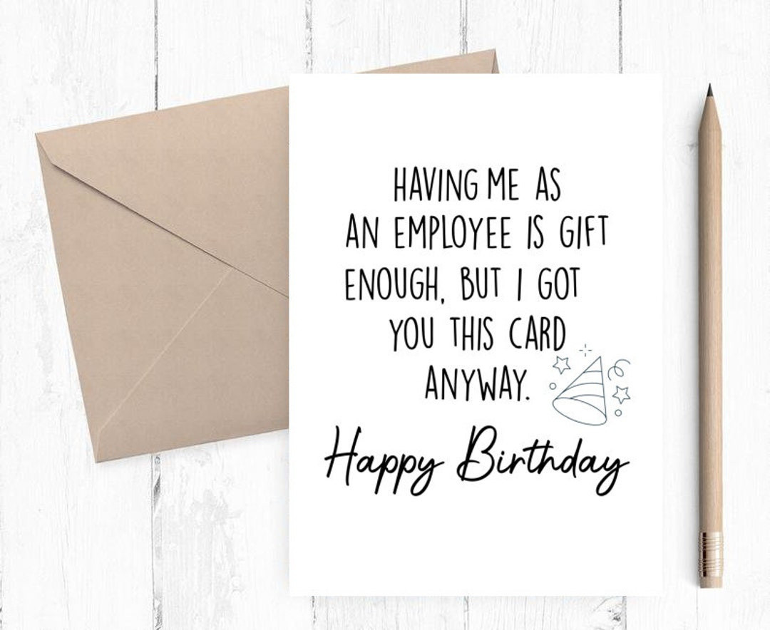 Funny Happy Birthday Boss Card, Printable Only, Boss Birthday Card inside FREE Printable Birthday Cards For Boss From Staff