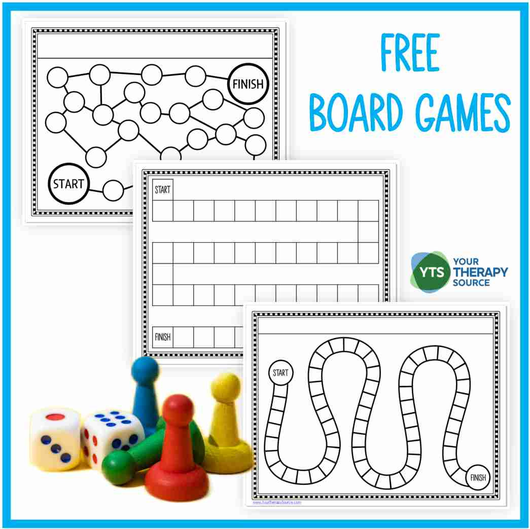 Game Board Printable - Free - Your Therapy Source intended for Free Printable Board Games For Preschoolers