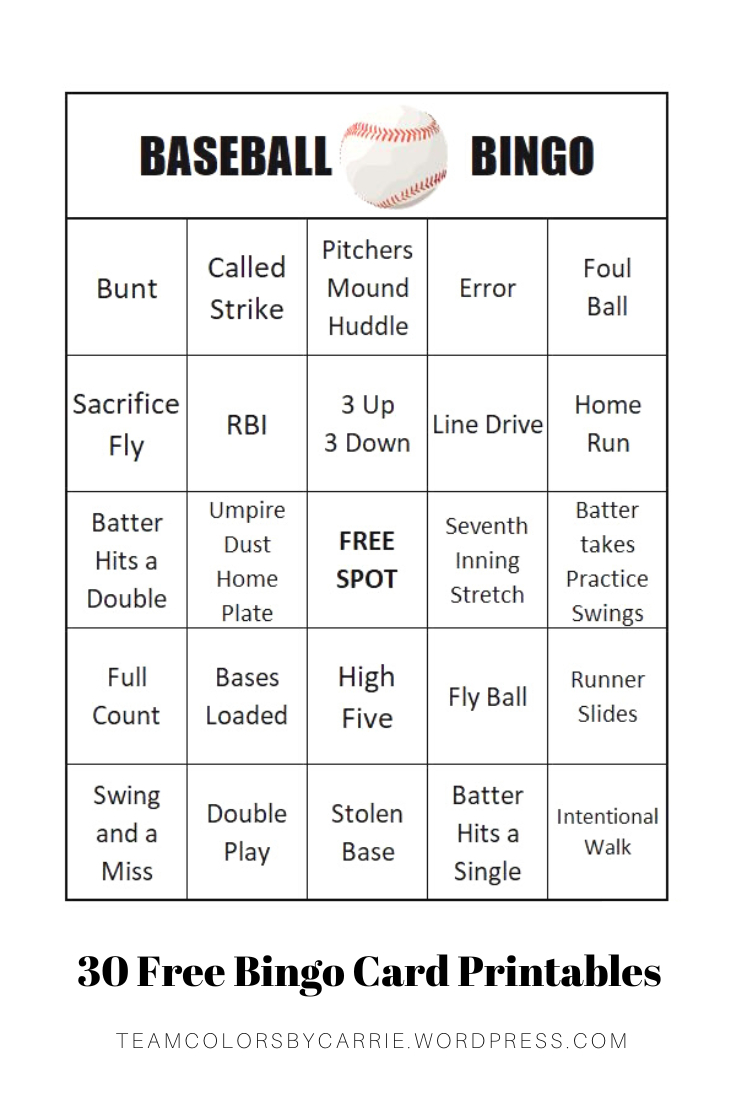 Get In The Game With 30 Free Baseball Bingo Card Printables intended for FREE Printable Baseball Bingo Cards