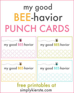 Good Behavior Punch Cards | Oldsaltfarm intended for Free Printable Behavior Punch Cards