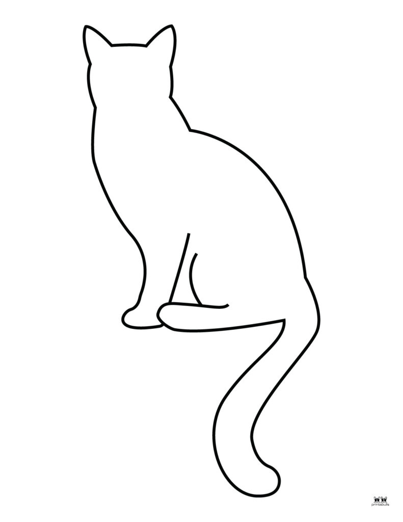 Halloween Cat Coloring Pages - 25 Free Pages | Printabulls pertaining to FREE Printable Black Cat Template