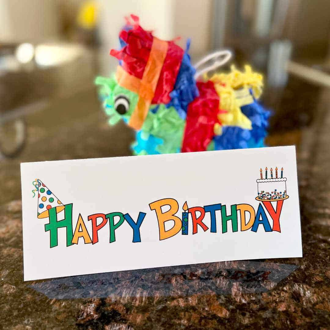 Happy Birthday Card Free Printable - Sunshine And Rainy Days within FREE Printable Birthday Card Envelopes