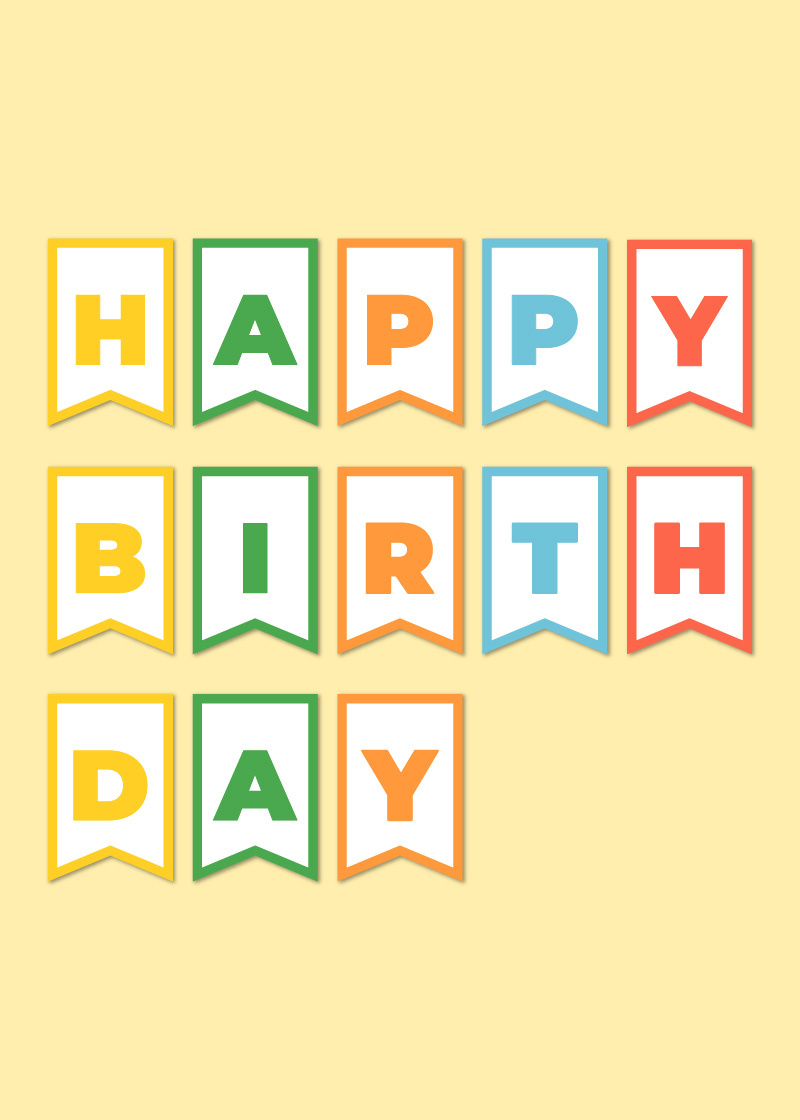 Happy Birthday Printable Letters - Printable Party Favors in FREE Printable Birthday Banner Letters