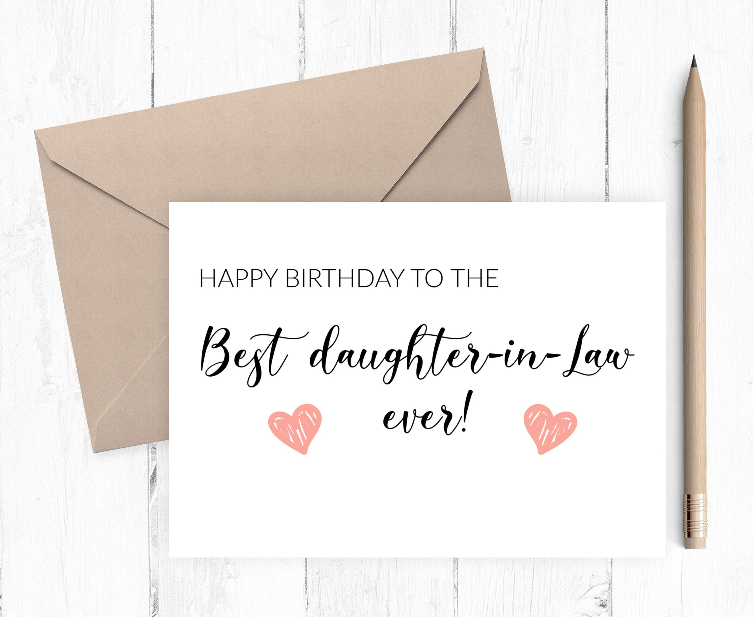 Happy Birthday To Daughter In Law Printable Card, Instant Download with Free Printable Birthday Cards For Daughter In Law