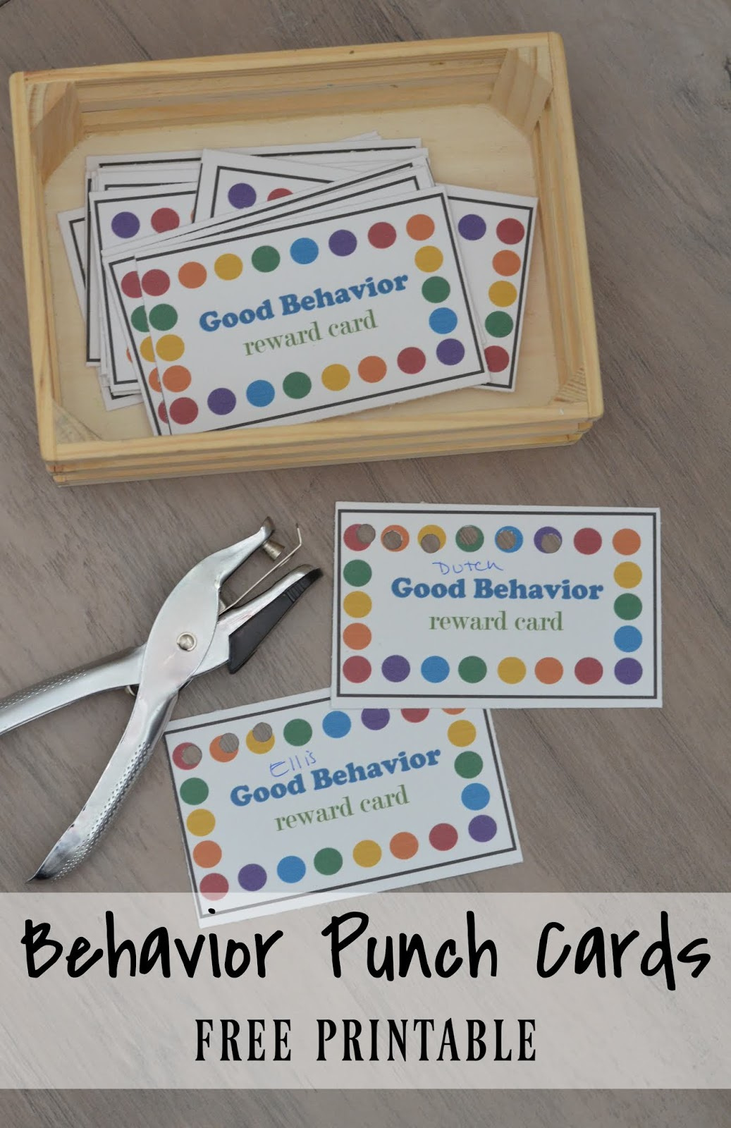 Hawley: Behavior Punch Cards throughout Free Printable Behavior Punch Cards