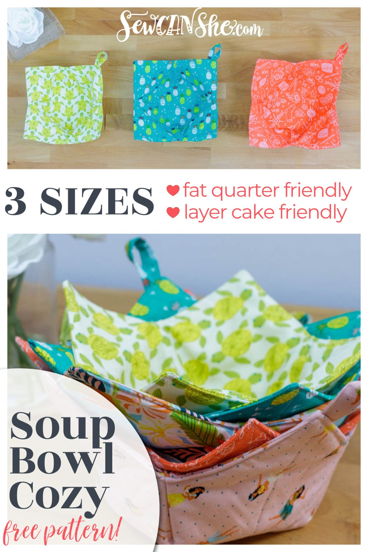 How To Make A Bowl Cozy (Stepstep Free Pattern With 3 Sizes) with FREE Printable Bowl Cozy Template