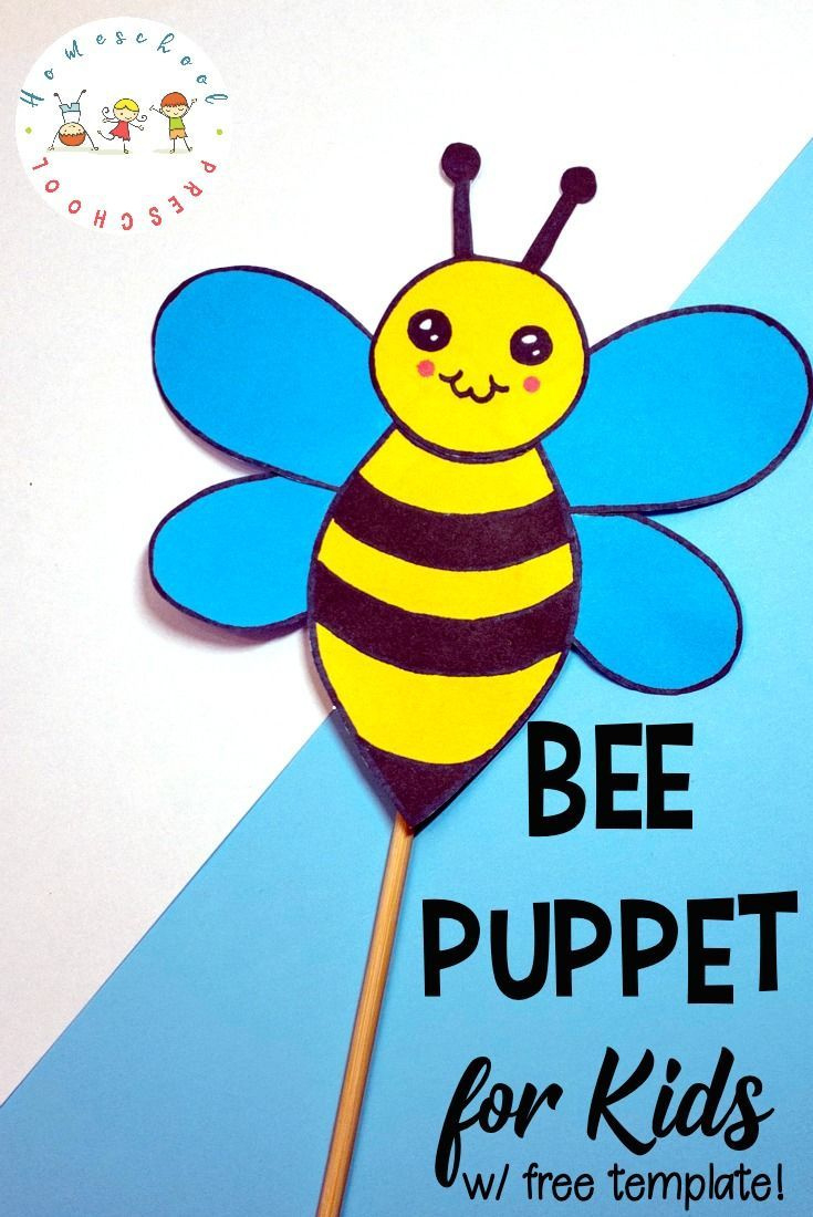How To Make A Printable Bee Craft For Preschoolers with Free Printable Bee Finger Puppet Template