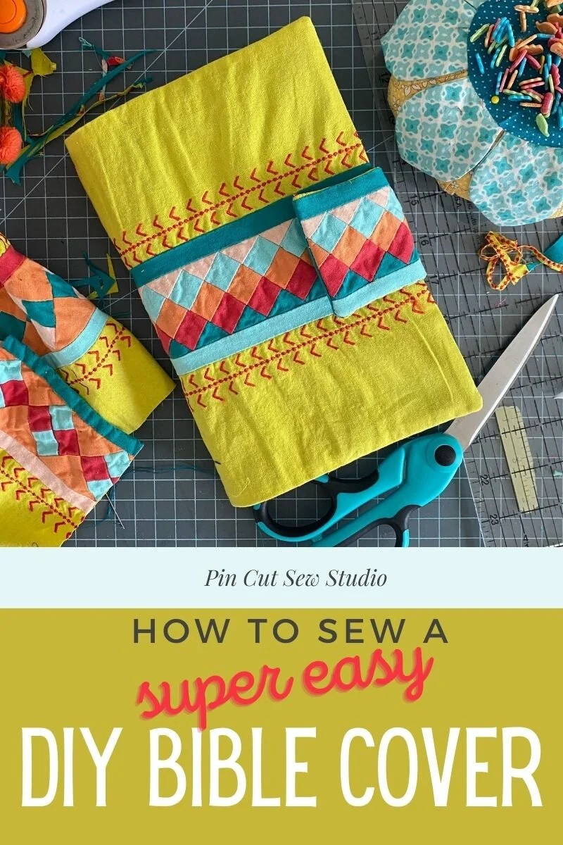 How To Sew An Easy, Diy Bible Cover — Pin Cut Sew Studio with regard to Free Printable Bible Cover Pattern