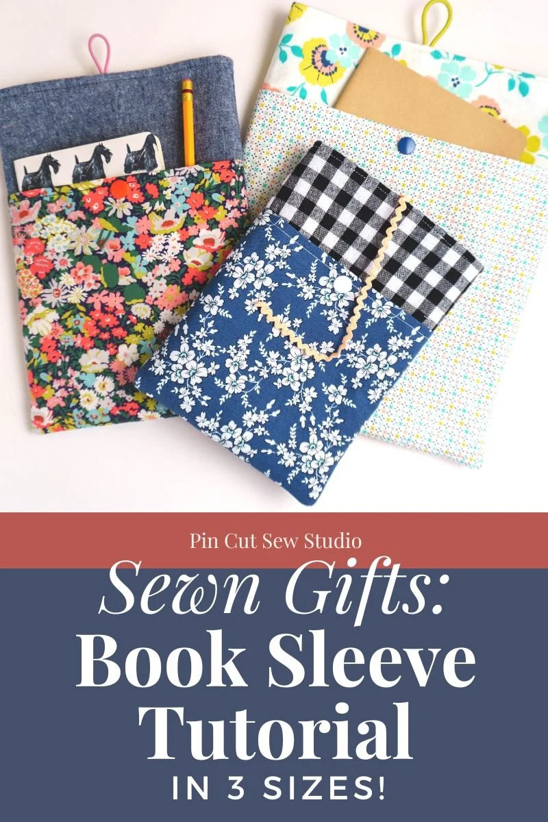 How To Sew Book Sleeves In 3 Sizes — Pin Cut Sew Studio throughout Free Printable Book Sleeve Pattern