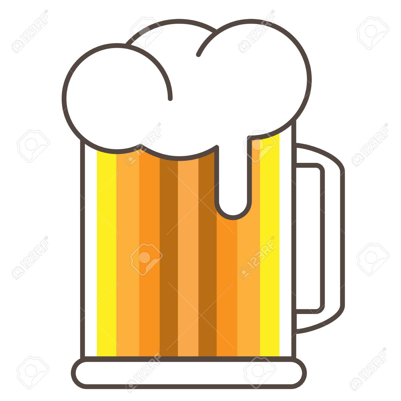 Icon Of A Beer Mug, Vector Art Illustration Of A Drink. Royalty regarding Free Printable Beer Mug Images
