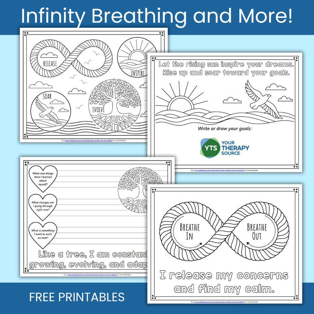 Infinity Breathing Free Printable - Your Therapy Source within FREE Printable Breathing Exercise Cards For Adults