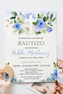 Invitacion Bautizo, Baptism Invitations In Spanish, Bautizo in FREE Printable Baptism Invitations In Spanish
