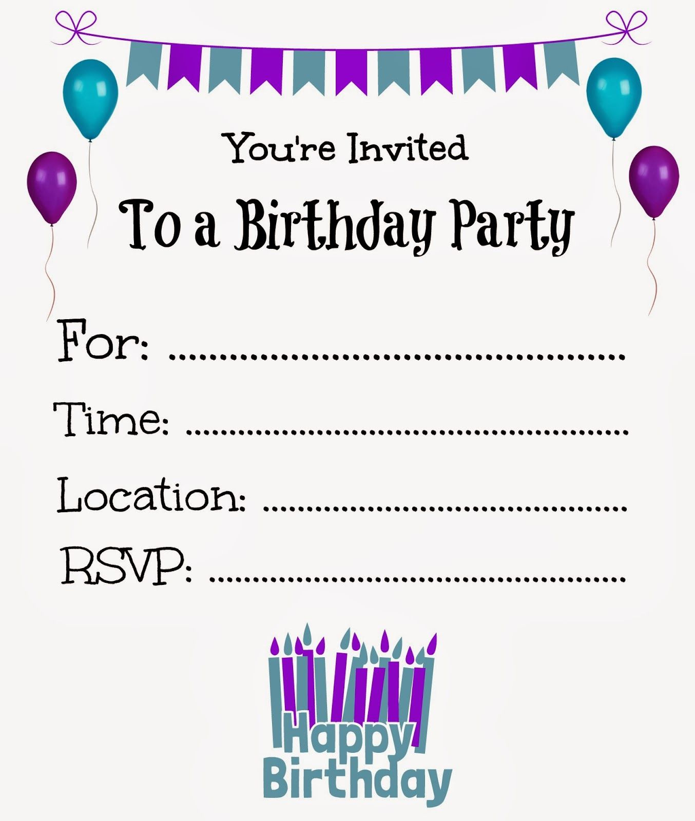 It&amp;#039;S A Princess Thing: Free Printable Birthday Invitations For Kids throughout Free Printable Blank Birthday Invitations