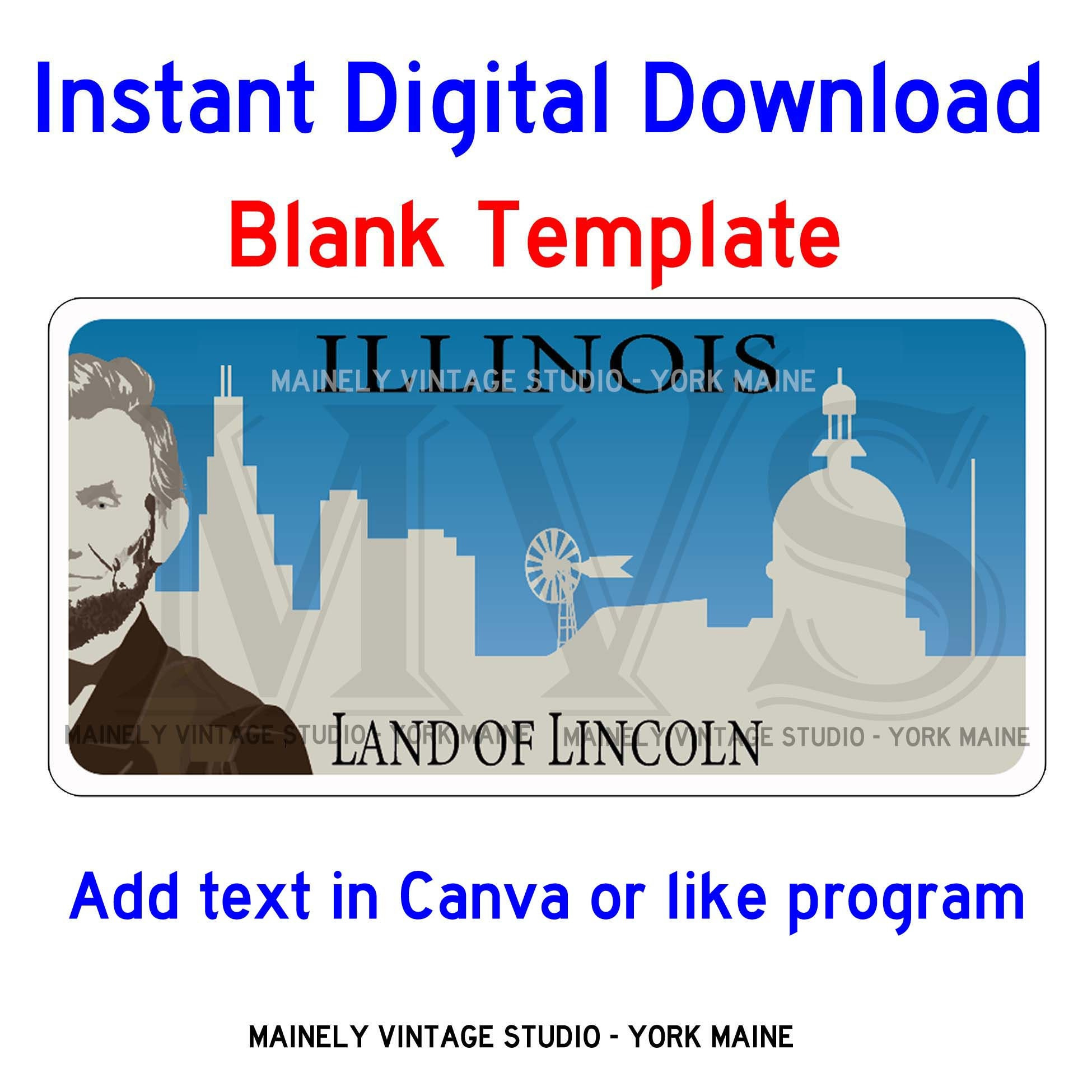 Kid Driver License Template - Etsy for FREE Printable Blank Illinois Drivers License Template