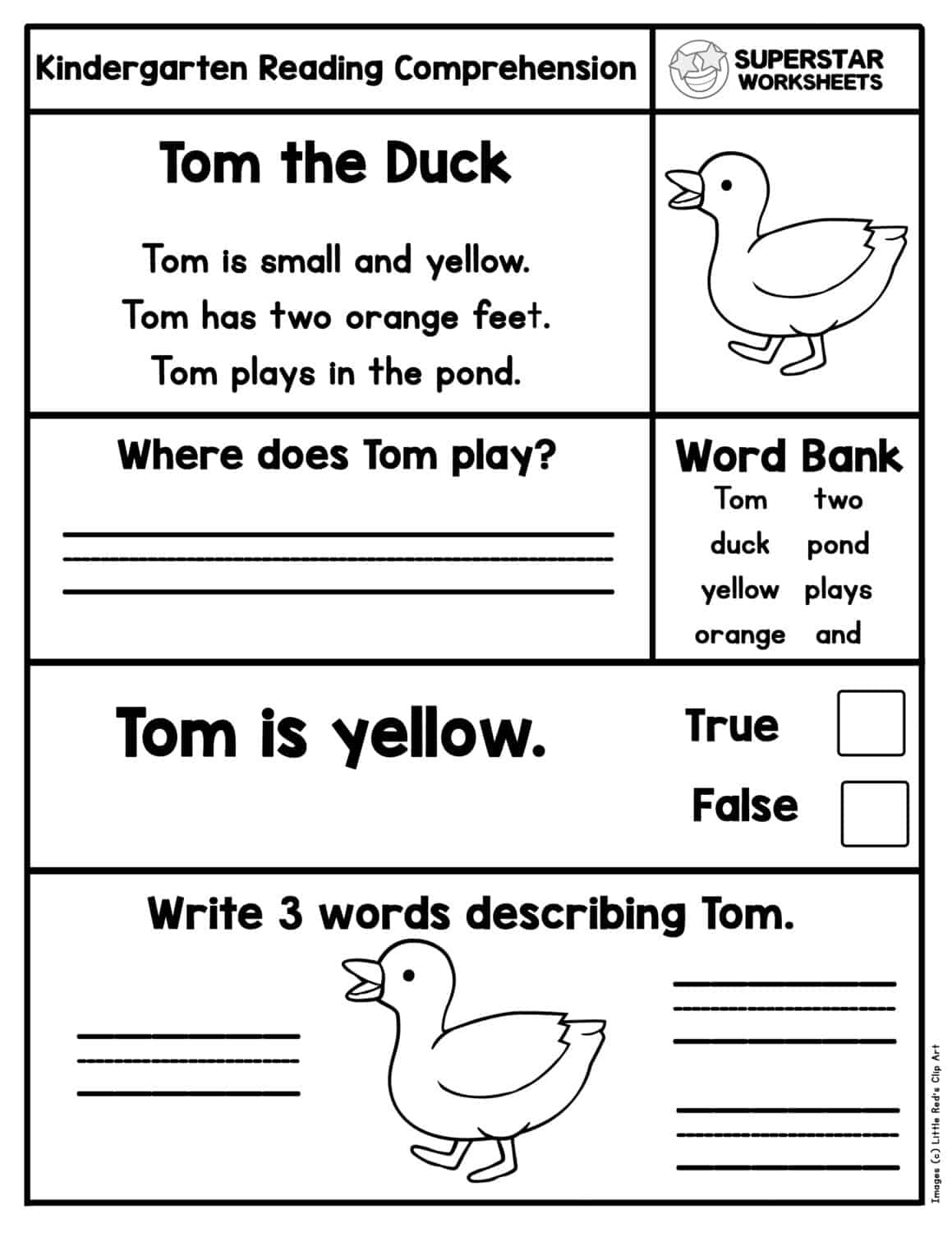 Kindergarten Reading Comprehension Worksheets - Superstar Worksheets throughout FREE Printable Beginning Reading Worksheets