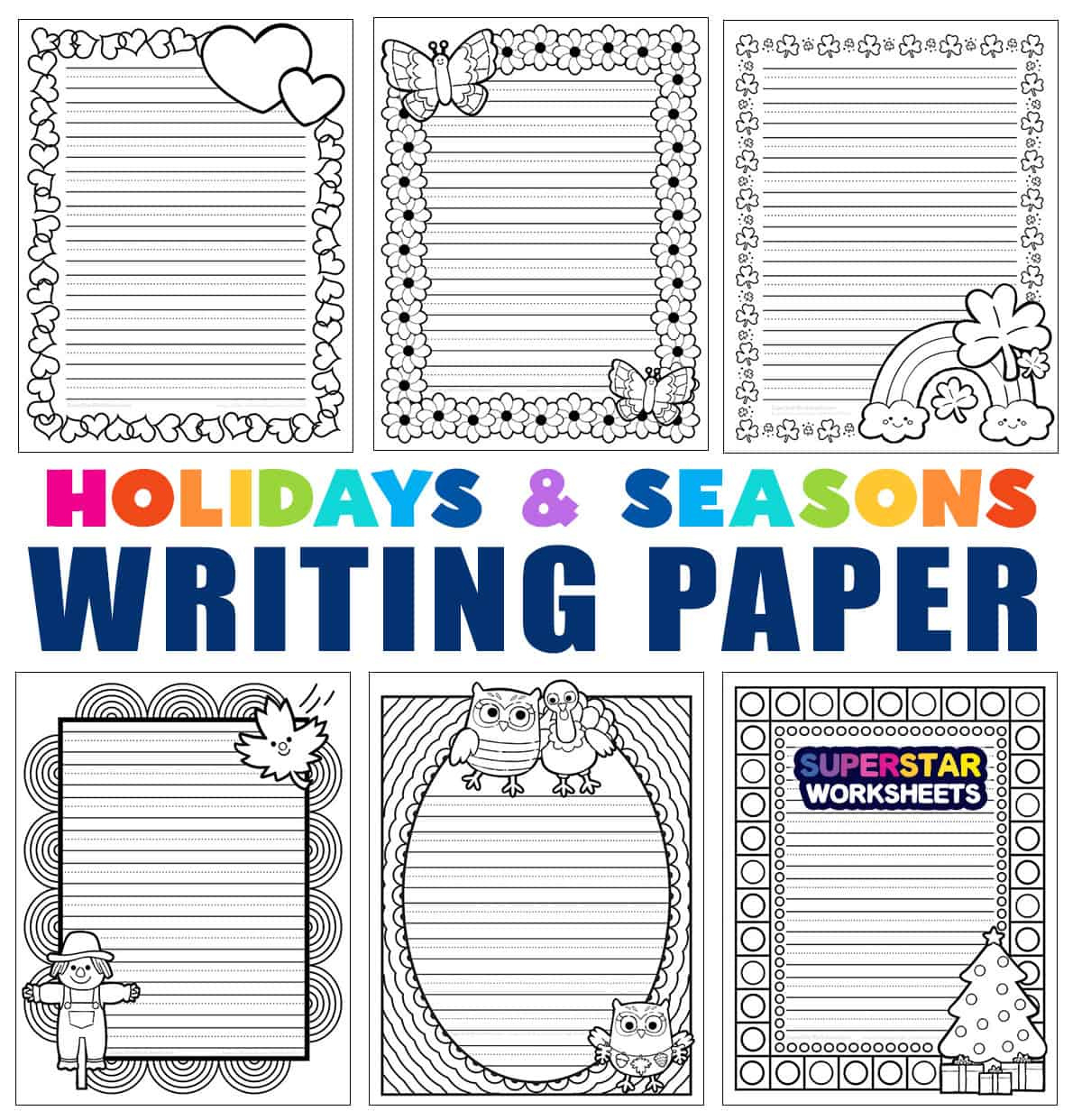 Kindergarten Writing Paper - Superstar Worksheets intended for Free Printable Blank Kindergarten Writing Paper