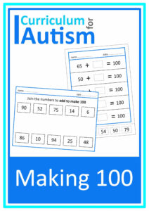 Large Print Addition &amp; Subtraction To 100 Worksheets Autism intended for Free Printable Autism Math Worksheets