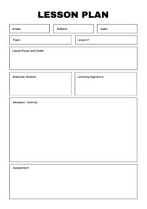 Lesson Plan Templates You Can Customize For Free | Canva for Free Printable Blank Lesson Plans