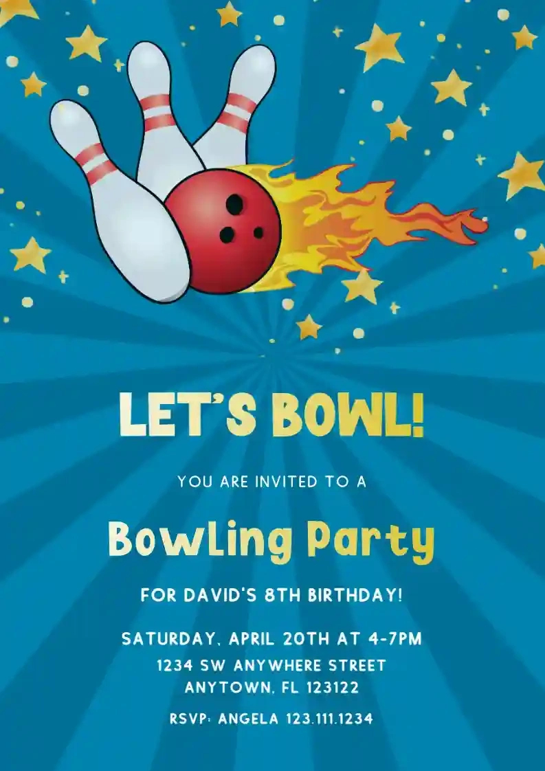 Let&amp;#039;S Bowl - Free Kids Birthday Invitation Templates | Invitanku regarding Free Printable Bowling Birthday Invitations
