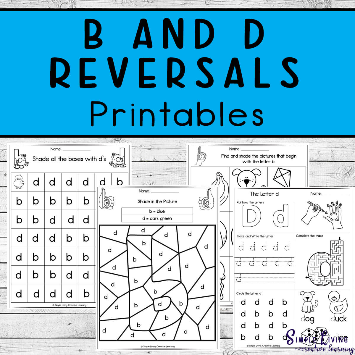 Letter B And D Reversal Printables - Simple Living. Creative Learning inside FREE Printable B and D Worksheets