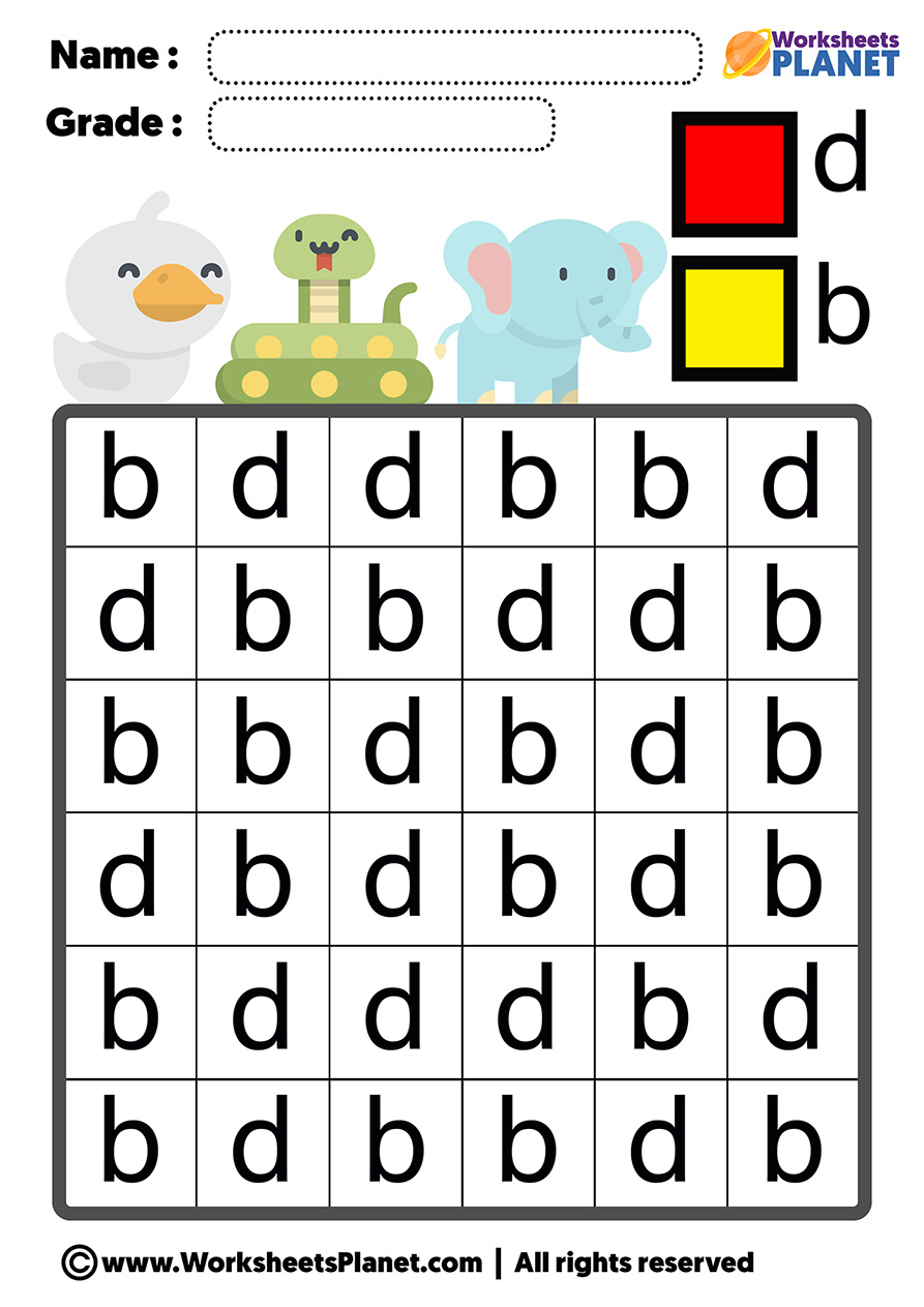 Letter Reversal Worksheets | Dyslexia Worksheets in FREE Printable B and D Letter Reversal Worksheets