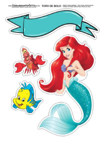 Little Mermaid: Free Printable Cake Toppers. - Oh My Fiesta! In for Free Printable Ariel Cupcake Toppers