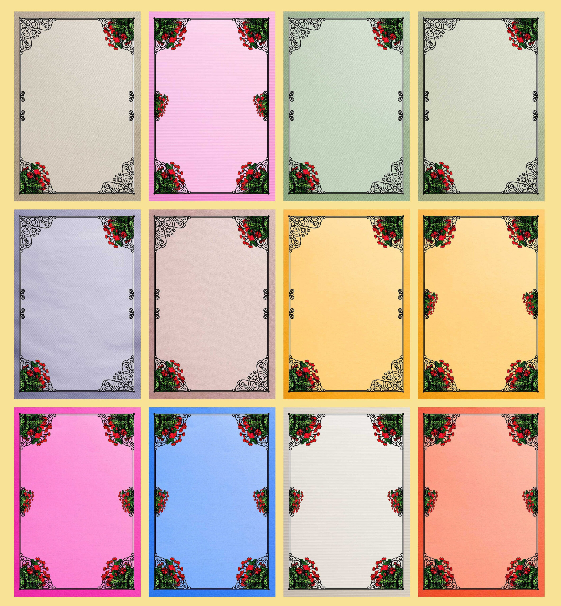 Loteria 12 Beautiful 5"X7" | Blank Editable | "Printable" Reg pertaining to Free Printable Blank Loteria Template