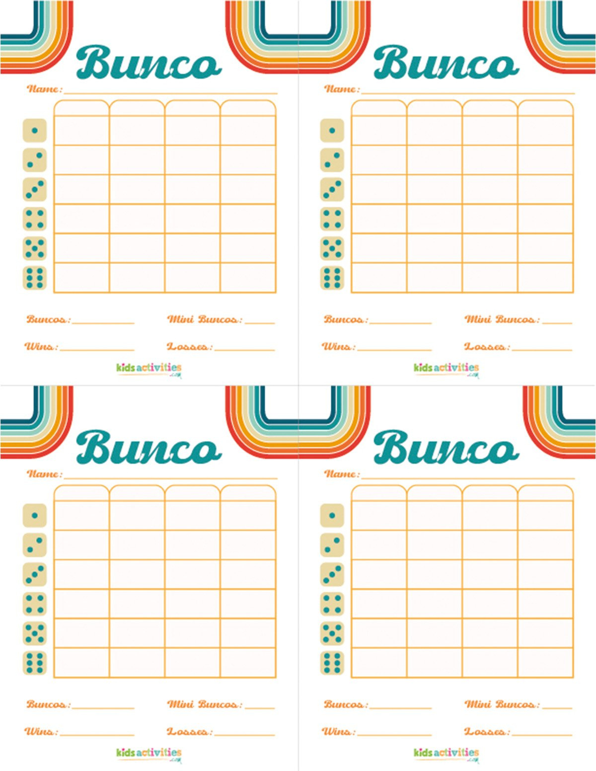 Make A Bunco Party Box With Free Printable Bunco Score Sheets with FREE Printable Bunco Game Sheets
