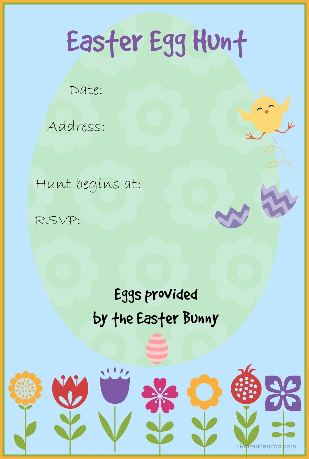 Mama Pea Pod: {Free Printable Easter Egg Hunt Invitation} inside FREE Printable Blank Easter Egg Hunt Template