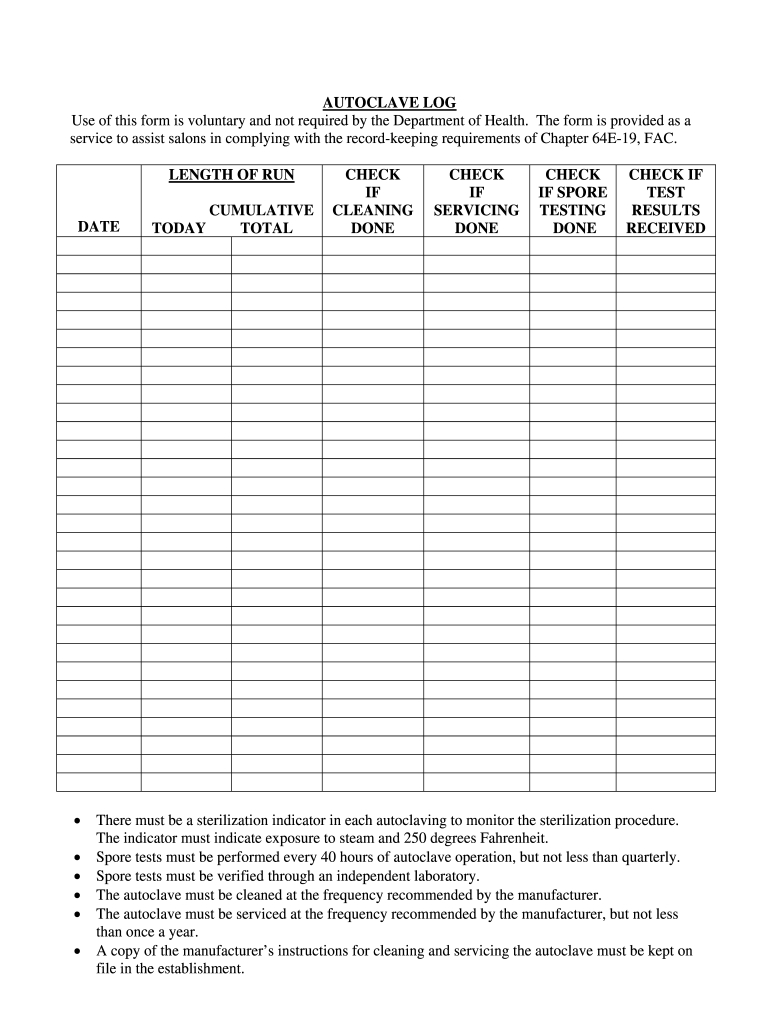 Midmark Autoclave Maintenance Log Sheet: Fill Out & Sign Online regarding Free Printable Autoclave Sterilization Log Sheet