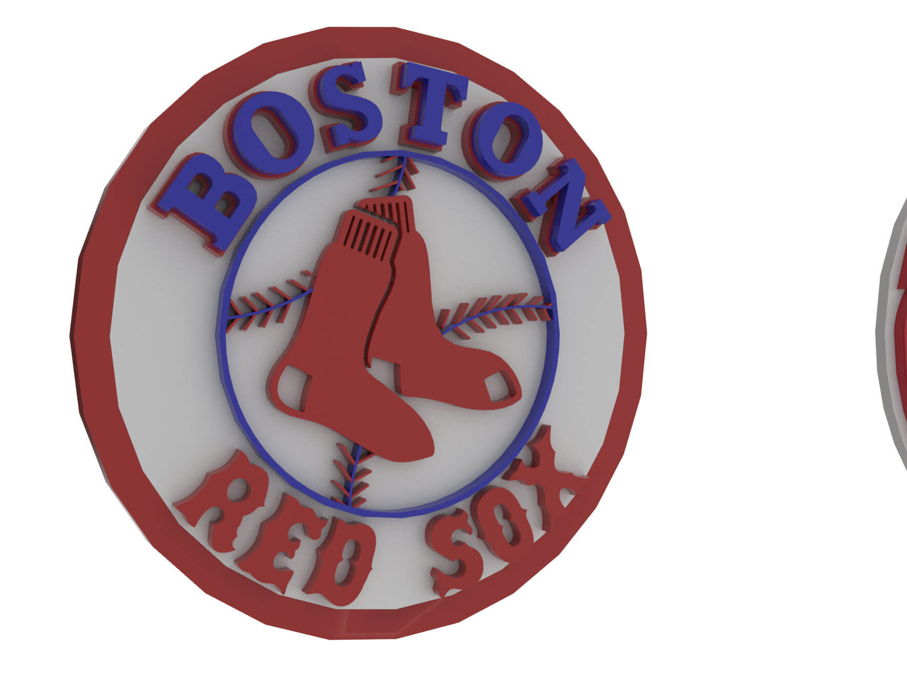Mlb Boston Red Sox Keychan Logo Printable - 3D Modeldanyelon inside FREE Printable Boston Red Sox Logo
