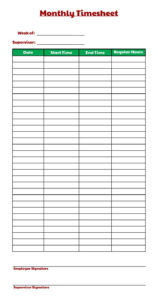 Monthly Time Sheets - 10 Free Pdf Printables | Printablee intended for FREE Printable Blank Time Sheets