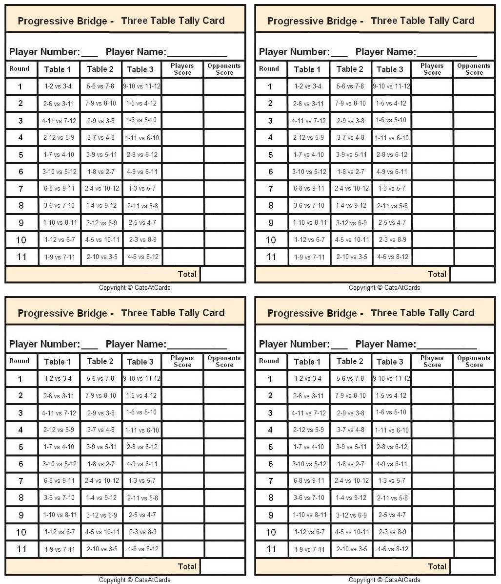 Mystery Hand Memory Sheet - Print for Free Printable Bridge Tallies For 3 Tables